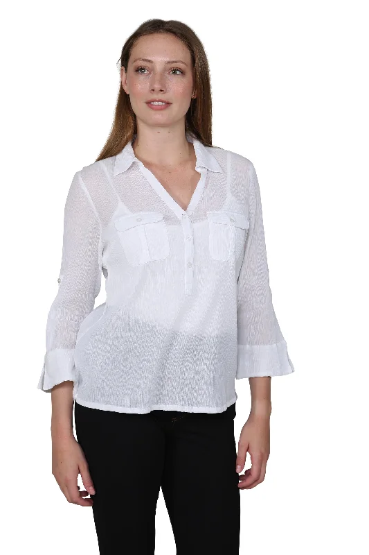 Cotton Gauze Camp Shirt