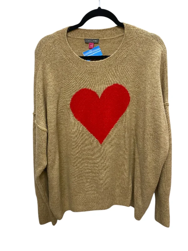 Sweater By Vince Camuto In Tan, Size: L