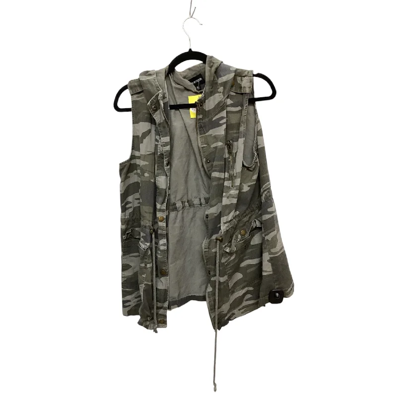 Vest Other By Zenana Outfitters In Camouflage Print, Size: Xl