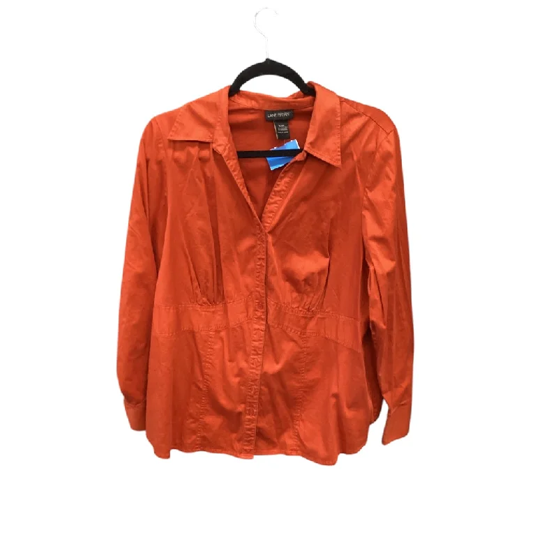 Top Long Sleeve By Lane Bryant In Orange, Size: Xl