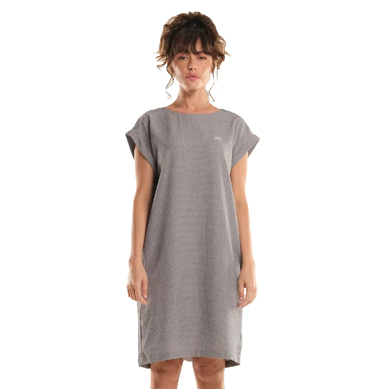 LEE LADIES LOOSE COMFY DRESS WITH EMBROIDERED SMALL LOGO