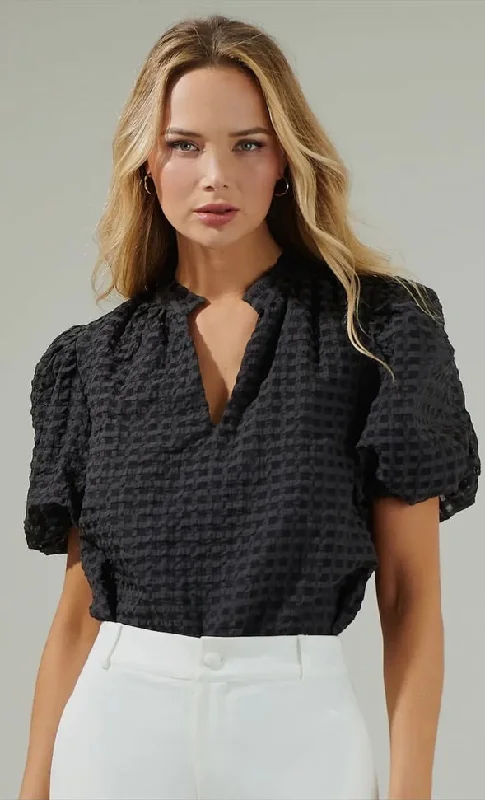 Black Organza Blouse