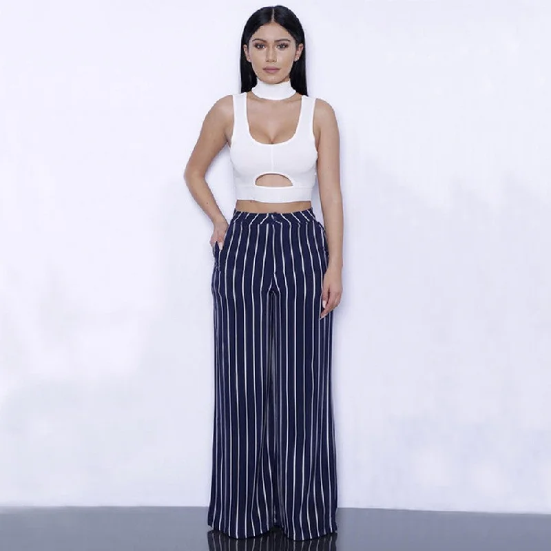 Tweed Elegant Pants Plus Crop Top Kylie Jenner Style