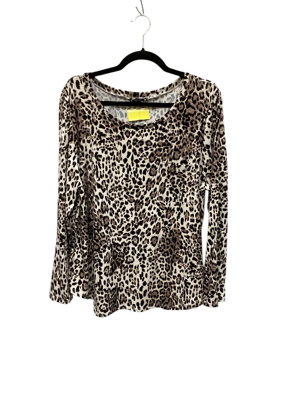 Top Long Sleeve By Clothes Mentor In Animal Print, Size: 3x