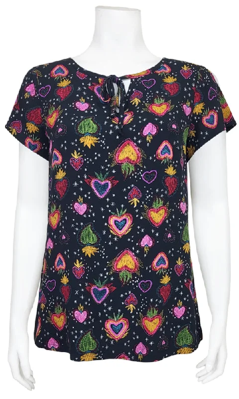 BRONTE Flaming Hearts Blouse - FINAL SALE