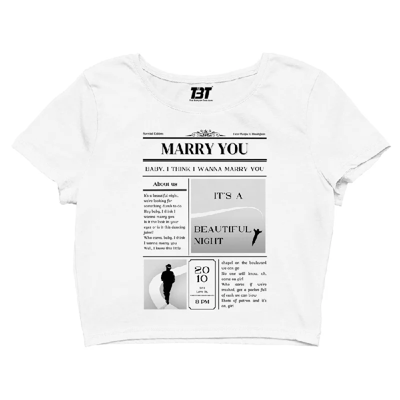 Bruno Mars Crop Top - Marry You