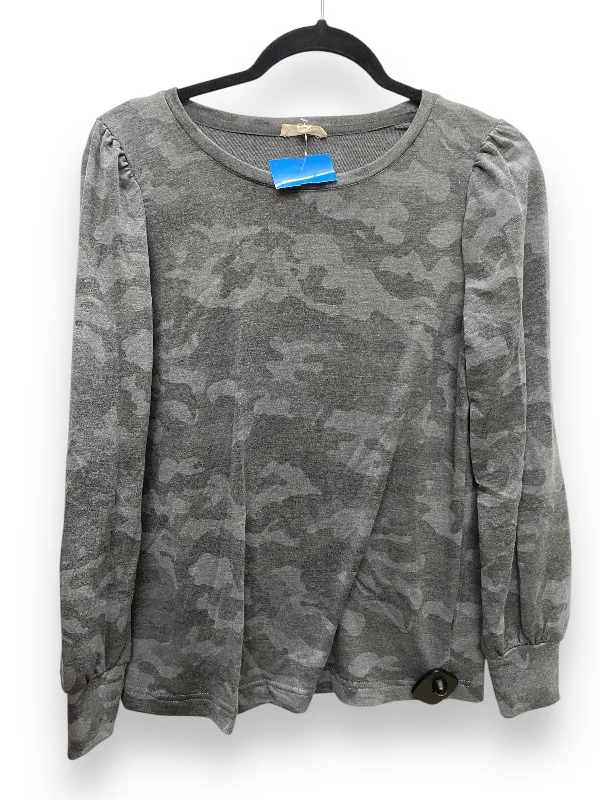 Top Long Sleeve Basic By Jane And Delancey In Grey, Size: S