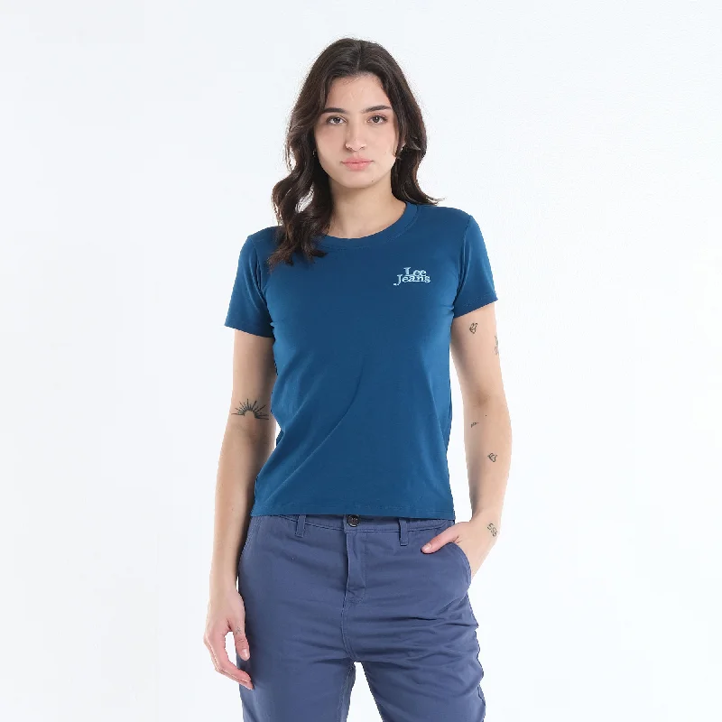 LEE LADIES EMBROIDERED LOGO TEE