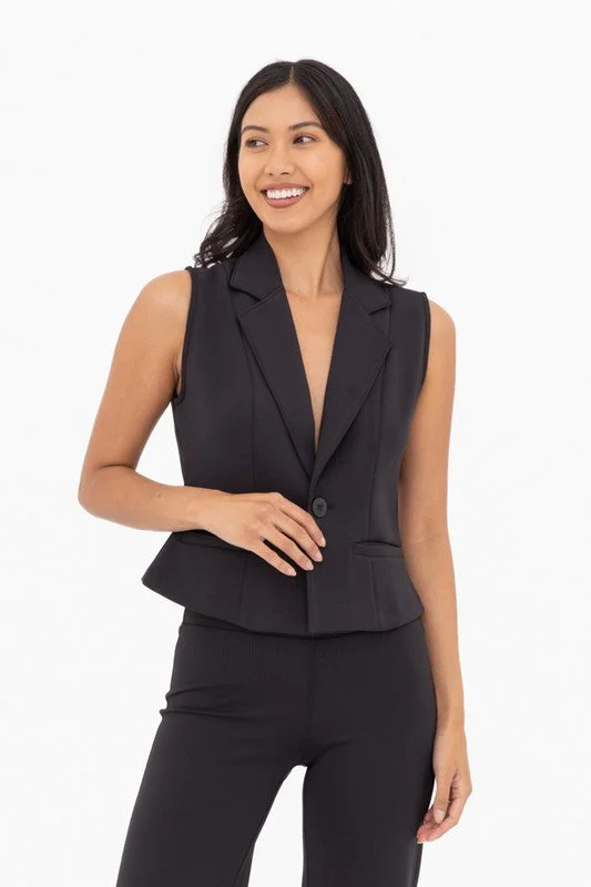 Inspo_Identity Biz Office Wear Chic Vest in Black