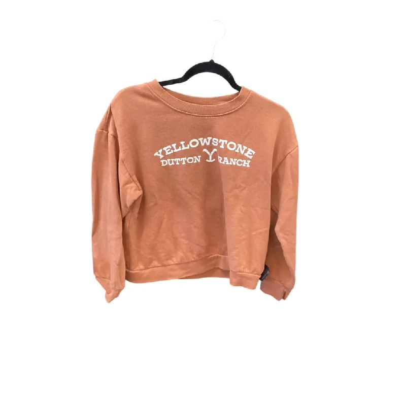 Sweatshirt Crewneck By Clothes Mentor In Orange, Size: M