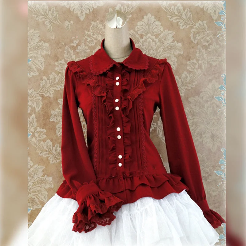 Strawberry Witch~Elegant Corset Lacing Lolita Blouse