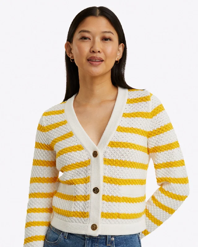 Rita V-Neck Cardigan in Cotton