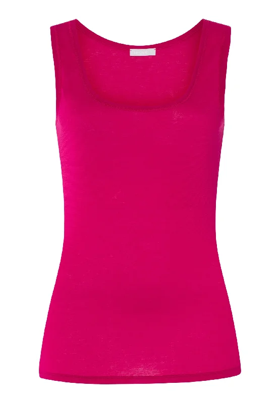 Ultralight Round Neck Cotton Tank Top | Fuchsia 71821-2462