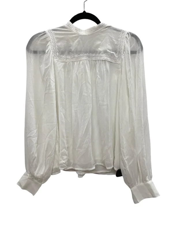 Top Long Sleeve By Gap In White, Size: S