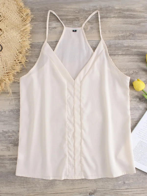 Custom V-Neck Spaghetti Strap Sleeveless Tank Top