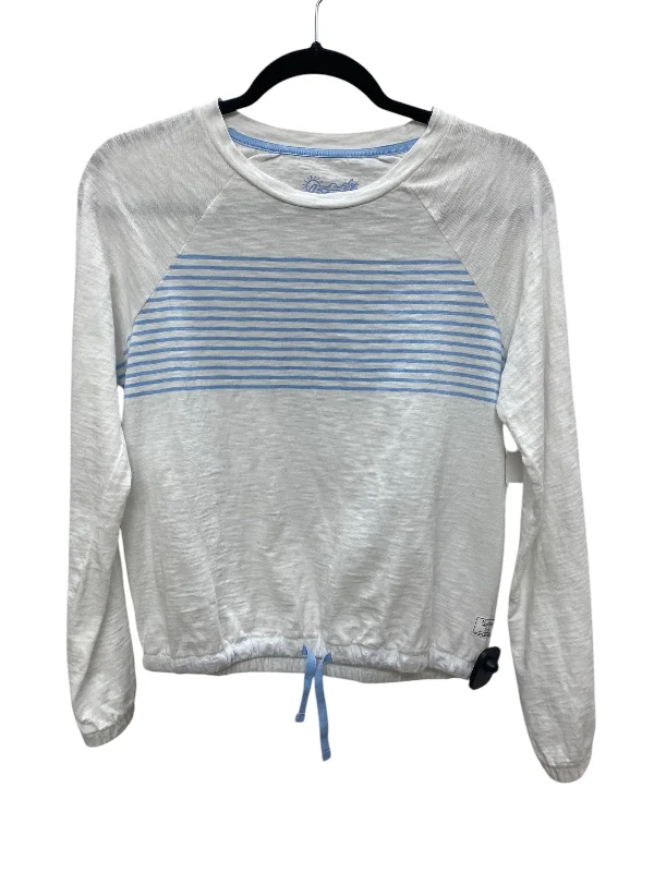 Top Long Sleeve By Southern Tide In Blue & White, Size: S