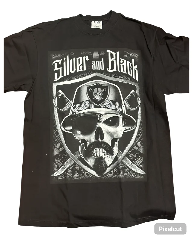 Silver and Black Raiders Tee