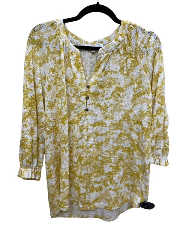 Top Long Sleeve Basic By Rose And Olive In Yellow, Size: S