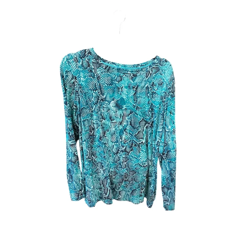 Top Long Sleeve By Chicos In Blue, Size: L