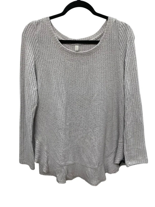 Top Long Sleeve By Wishlist In Grey, Size: S