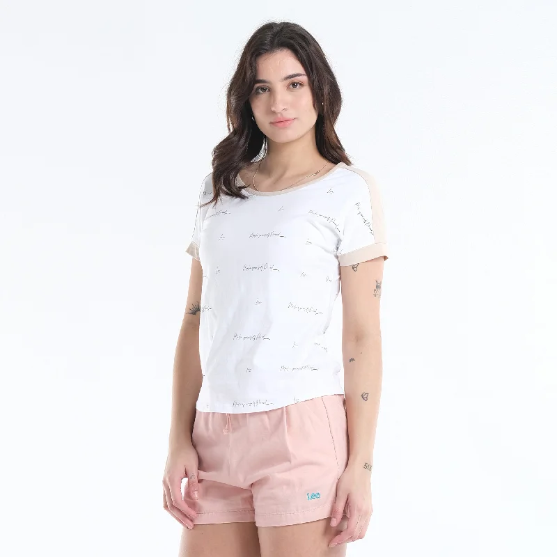 LEE LADIES CONTRAST COMBINATION TEE