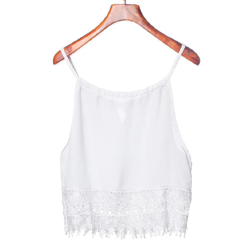 Stylish Famous White Cropped Women Knitted Loose Crop Tops Casual Strap Knitting Cotton Casual Tank Tops