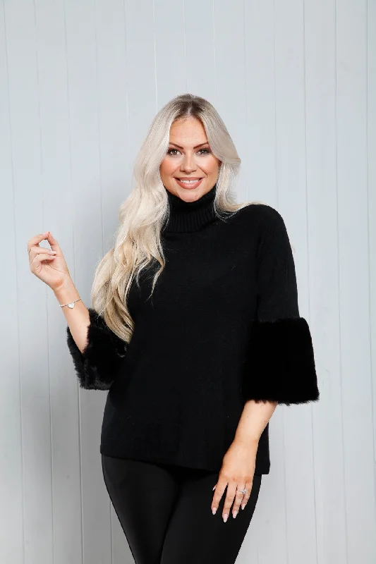 Isabella Cowl Luxe Jumper Black