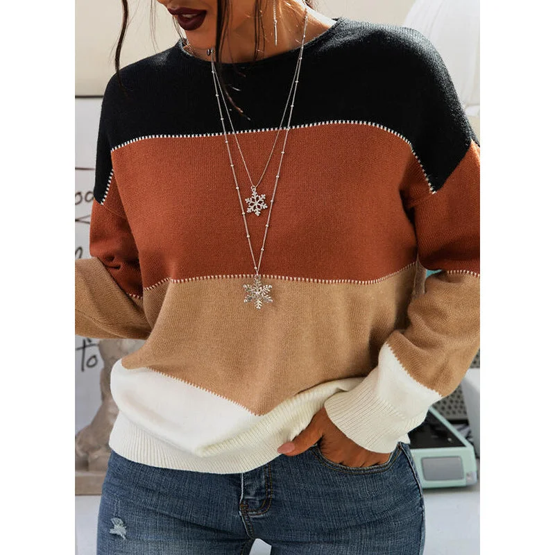 Multi-color Crew neck Wholesale Women Sweater