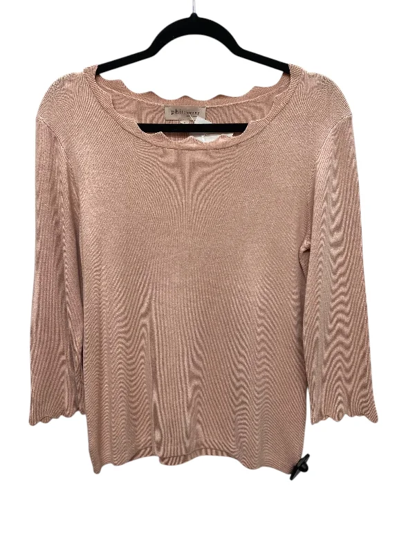 Top 2pc 3/4 Sleeve By Philosophy In Pink, Size: M