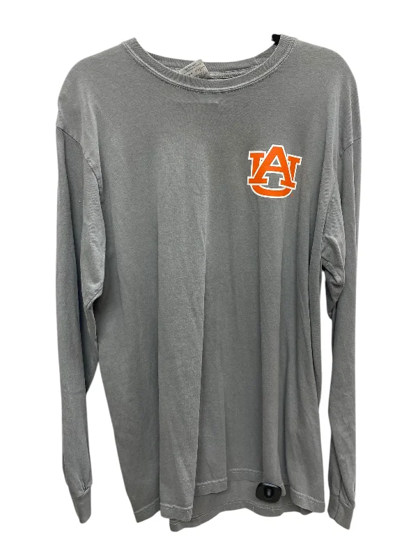 Top Long Sleeve By Comfort Colors In Grey, Size: L