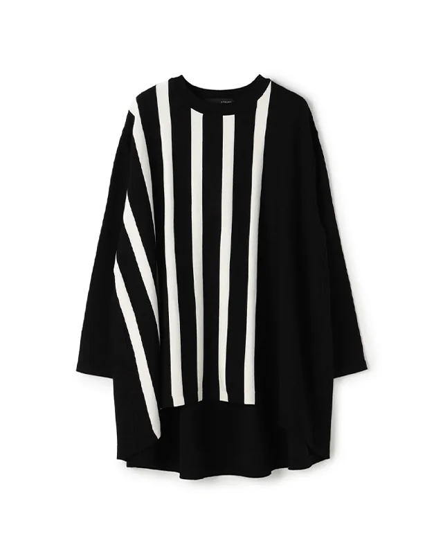 Rayon Poly Stripe Front Tunic Knit Top