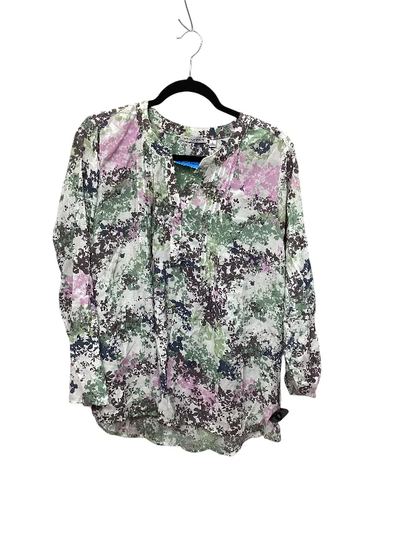 Top Long Sleeve By Notations In Multi-colored, Size: L