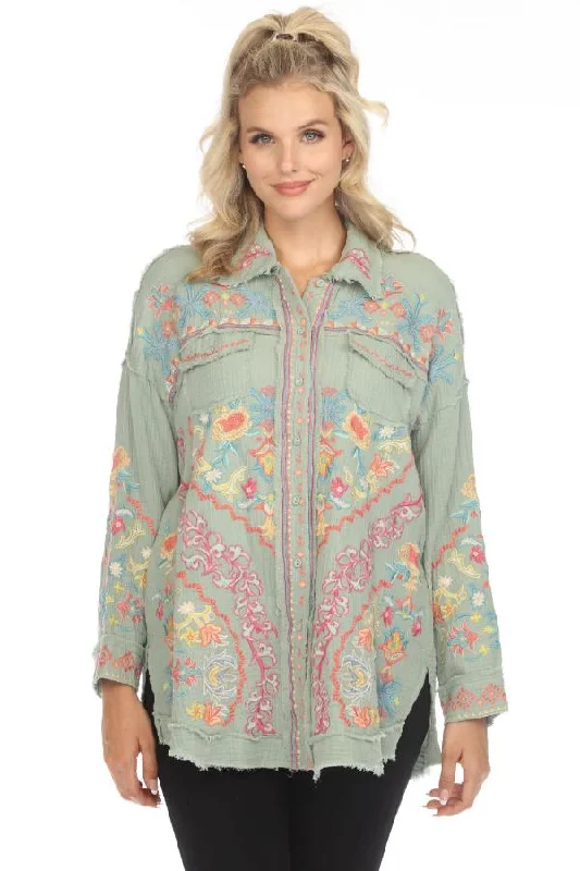 Johnny Was Biya Toyah Button-Down Blouse B13124 Boho Chic