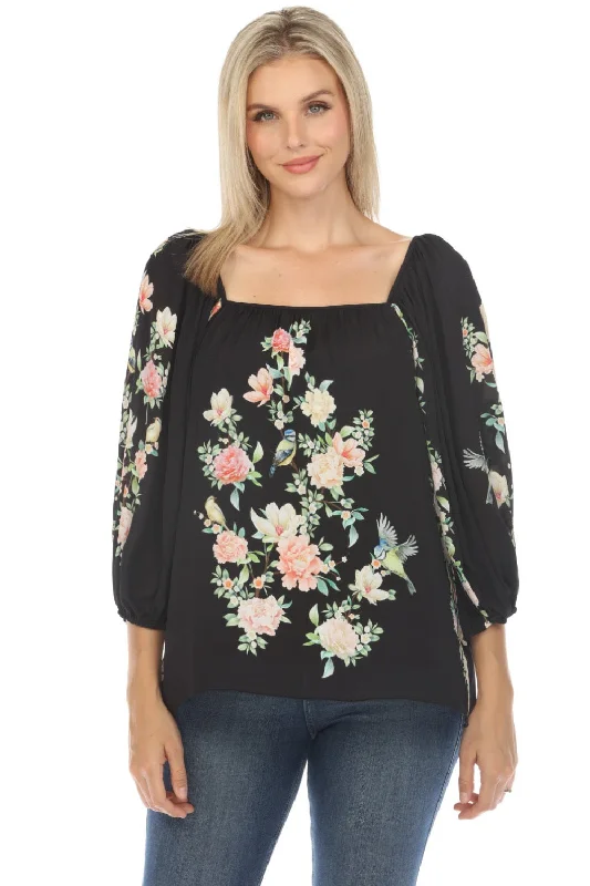 Johnny Was Jade Byrdie Viscose Blouse Boho Chic L11124 *