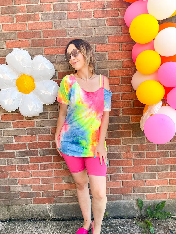 Off The Shoulder Tie Dye Top