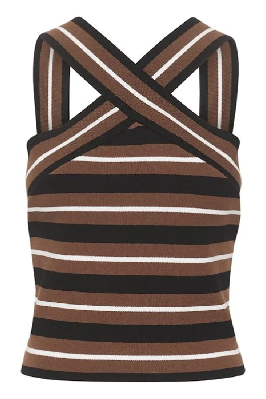 Gestuz - Shilagz Top - 106044 Brown/Black Striped