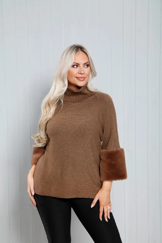 Isabella Cowl Luxe Jumper Chocolate