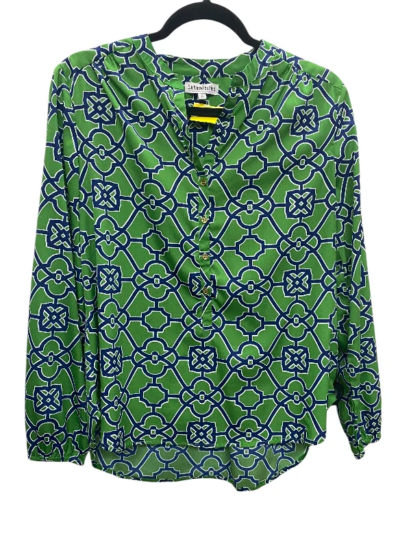 Top Long Sleeve By Buckhead Betties In Green, Size: S