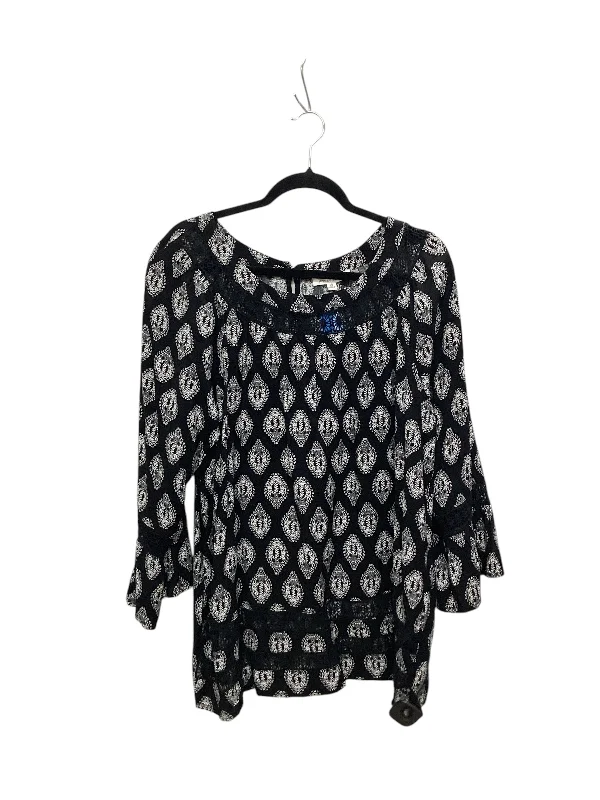 Top 3/4 Sleeve By Honey Punch In Black, Size: 1x