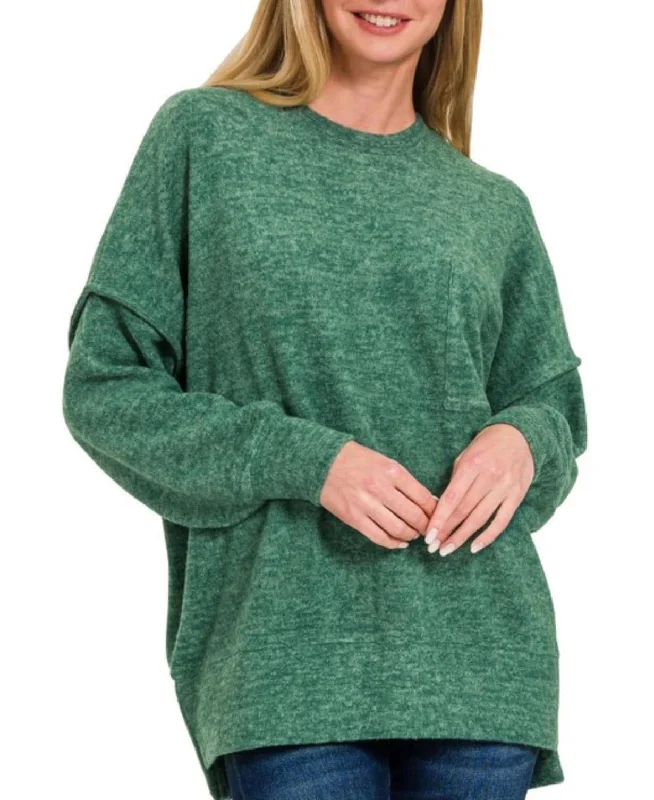 Denver Pocket Sweater Dark Green