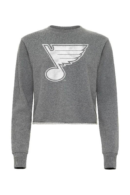 ST. LOUIS BLUES SPORTIQE LADIES KACEY CREW - GREY