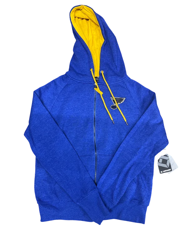 ST. LOUIS BLUES COLOSSEUM LADIES GENIUS F-ZIP HOODIE - ROYAL