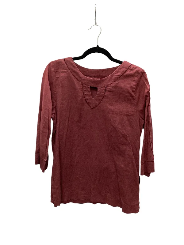 Top Long Sleeve Basic By White Stag In Red, Size: M