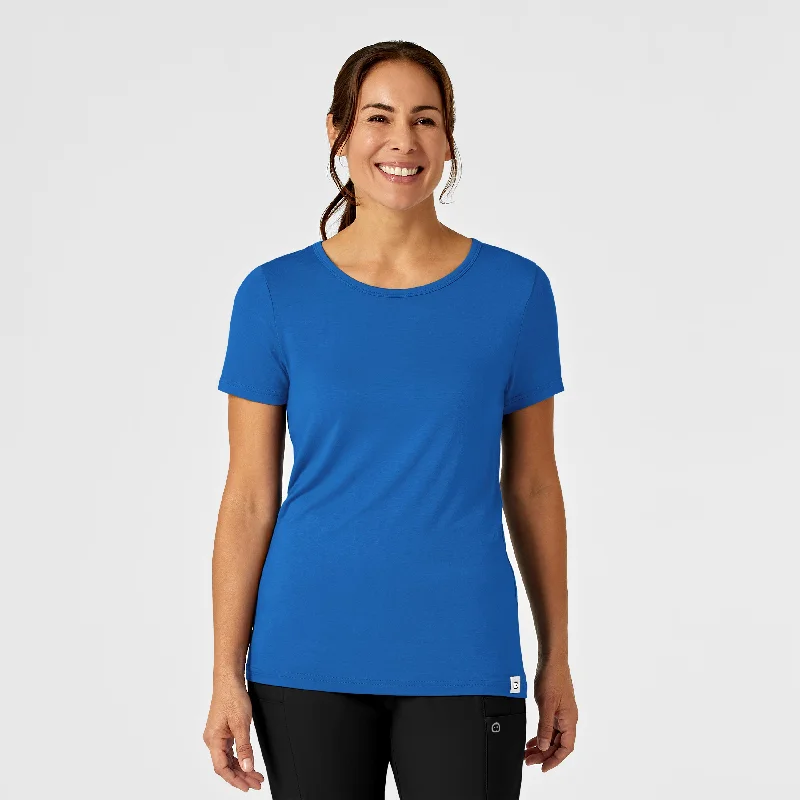 Silky Knit Short Sleeve Tee - Royal