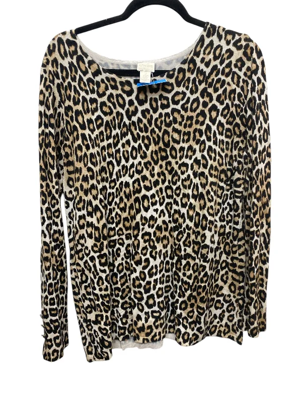 Top Long Sleeve By Chicos In Animal Print, Size: 2