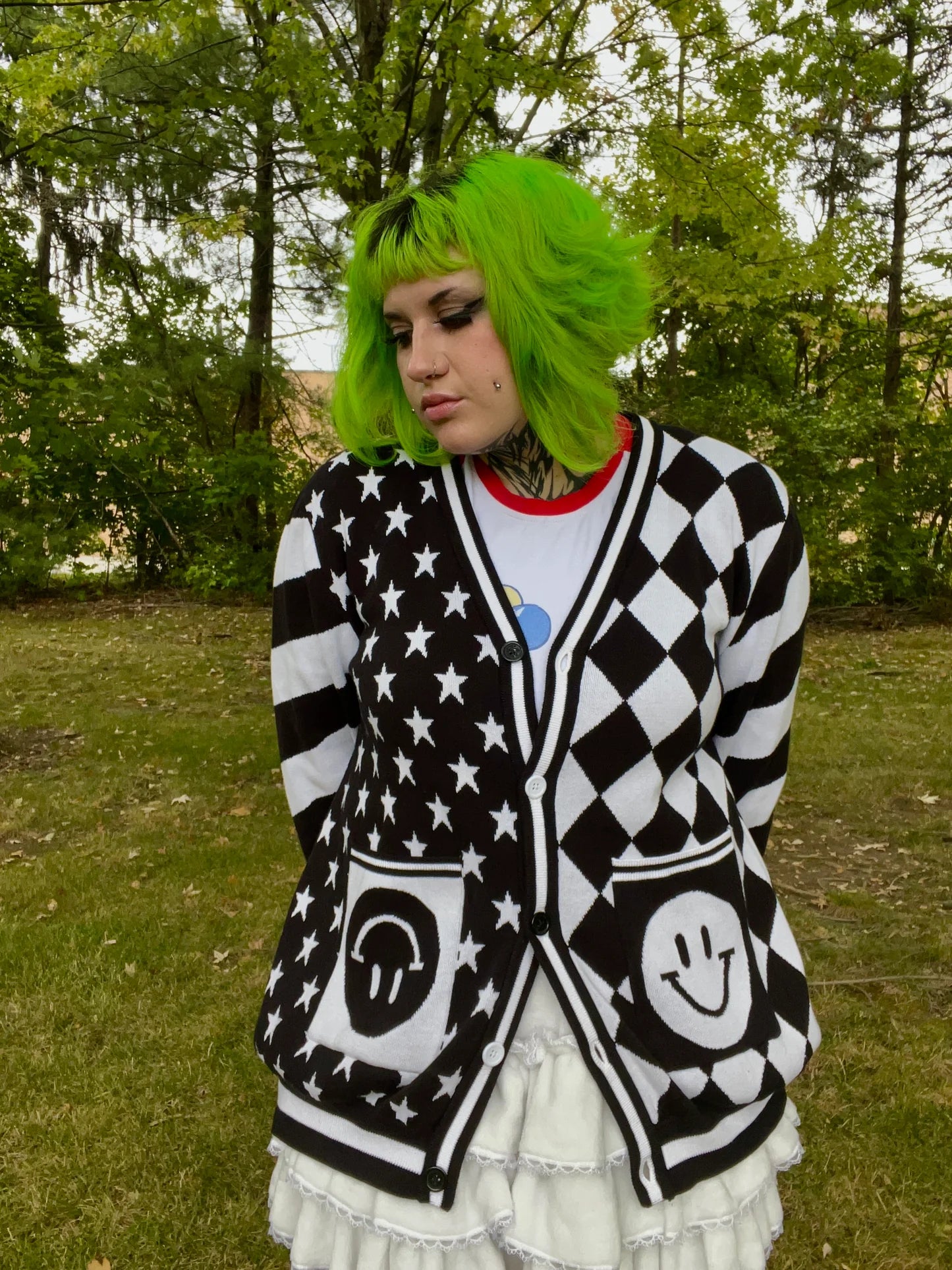 Black & White Clown Cardigan