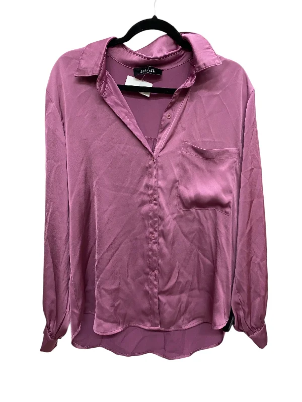 Top Long Sleeve By Fabrik In Purple, Size: S