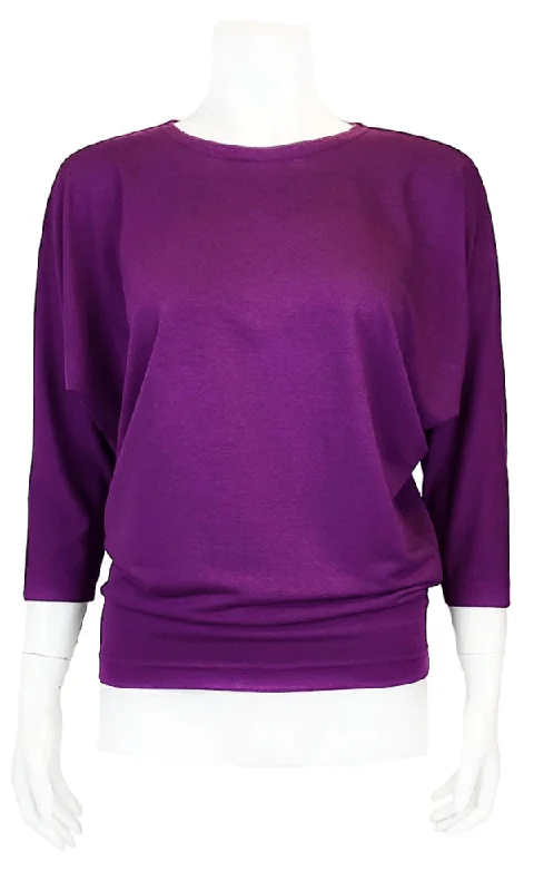 JO Bamboo Slouch Tee - MULBERRY