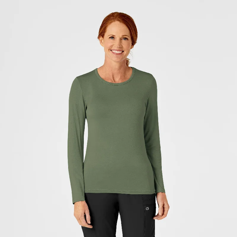 Long Sleeve Silky Tee - Olive