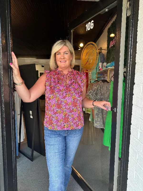 Pink Flower Field Blouse